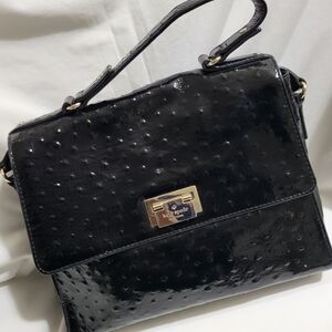 Kate Spade Glossy Black Satchel